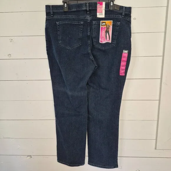 Lee Womens Classic Fit Straight Leg Jeans Instantly Slims You 18W Medium Stretch - Picture 5 of 7